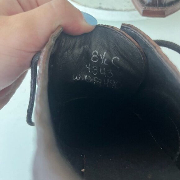 Rod Patrick Womens Lace Up Shoes 8.5 Brown Caiman Exotic Western Boots Loafers - Picture 9 of 11